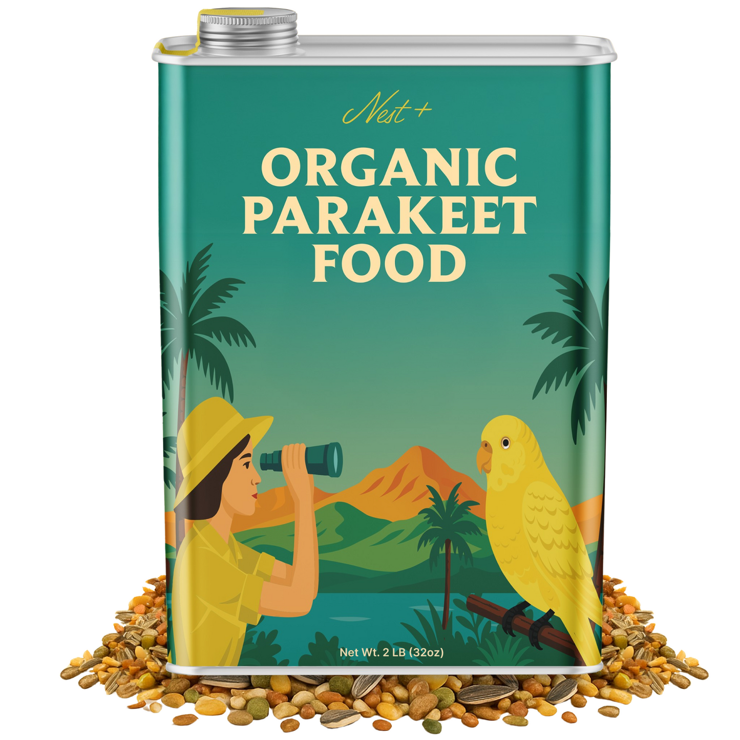 100% Organic Parakeet Food (2lb Tin)