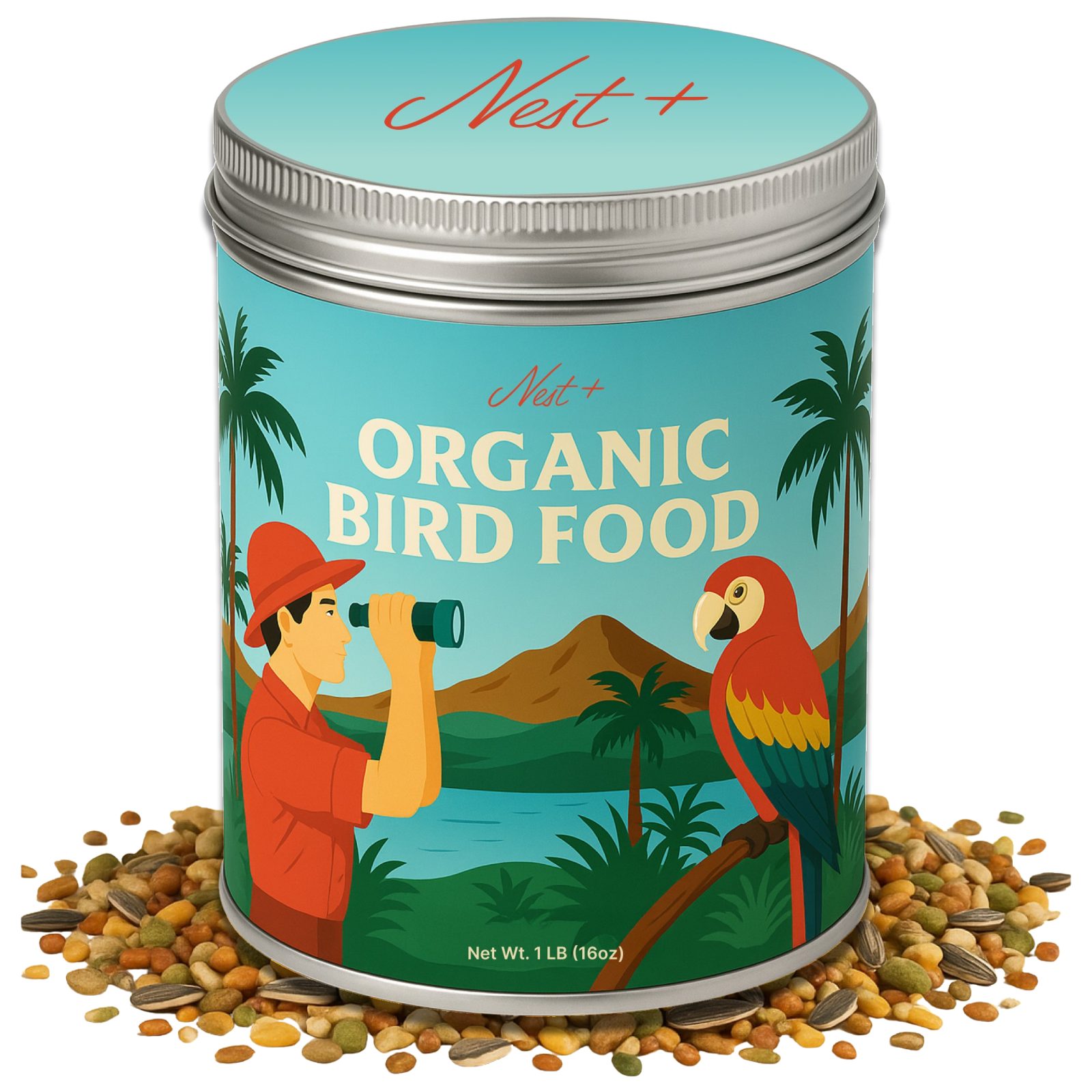 100% Organic Parrot Food (1lb Tin)